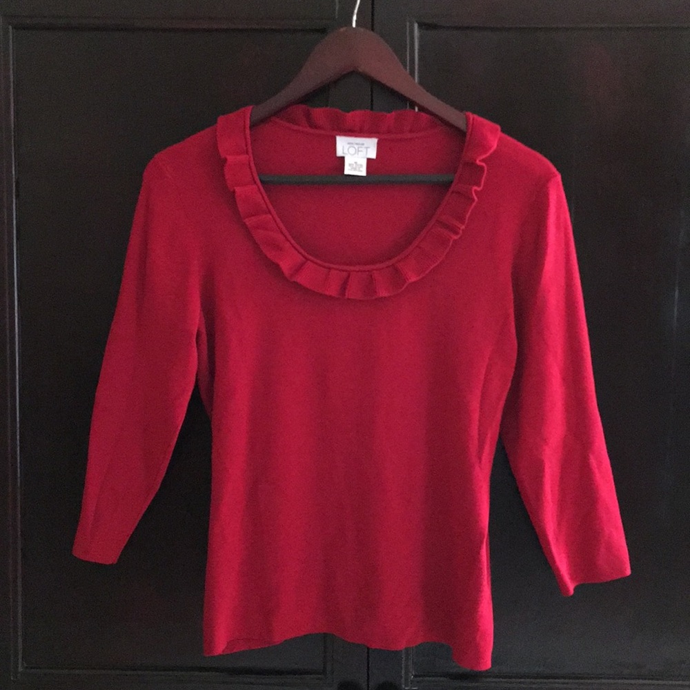 🔥ANN TAYLOR LOFT Red Top- Size M